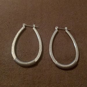 NWOT Silver-tone 1 & 1/2 inches long earrings